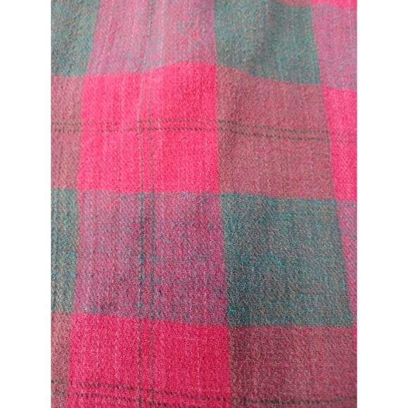 Goouch Red And Green Flannel Zip Up Jacket Checkered Size Large - Picture 12 of 13